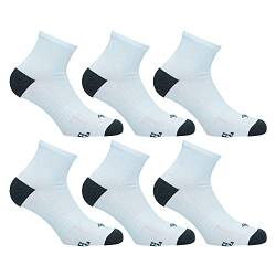 Lonsdale Quarter Tech 6 Paar ideale Socken für Trekking, Rennen, Tennis, Radfahren, ausgezeichnete Baumwollqualität (Weiß, 35-38) von Lonsdale