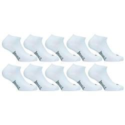 Lonsdale Sneaker 10 Paar Knöchellange Socken - Baumwolle (Weiß, 39-42) von Lonsdale