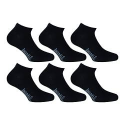 Lonsdale Sneaker 6 Paar Socken, Knöchelhöhe, ausgezeichnete Qualität aus mercerisierter Baumwolle (Schwarz, 35-38) von Lonsdale
