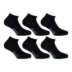 Lonsdale Sneaker 6 Paar Socken, Knöchelhöhe, ausgezeichnete Qualität aus mercerisierter Baumwolle (Schwarz, 43-46) von Lonsdale