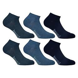 Lonsdale Sneaker 6 Paar Söckchen, ausgezeichnete Baumwollqualität (Mix Blau, 39-42) von Lonsdale