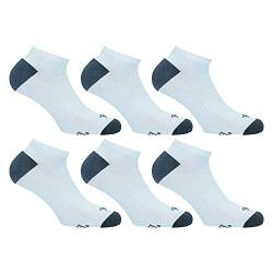 Lonsdale Sneaker Tech 6 Paar ideale Socken für Trekking, Rennen, Tennis, Radfahren, ausgezeichnete Baumwollqualität (Weiß, 43-46) von Lonsdale