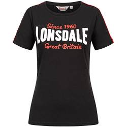 Lonsdale Women's CREGGAN T-Shirt, Black/Red/White, XL von Lonsdale