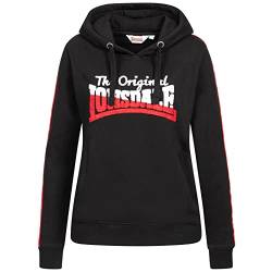 Lonsdale Women's LISSAN Kapuzensweatshirt, Black/Red/White, L von Lonsdale