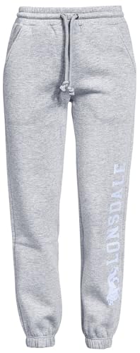 Lonsdale Women's PITTENTRAIL Sweatpants, Marl Grey Light/Pastel Blue, M von Lonsdale