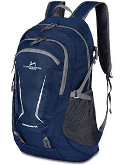 Loocower 45L Leichte Packable Reiserucksack Wanderrucksack, Multifunktionale Tagesrucksack, Faltbare Camping Trekking Rucksäcke, Utra Leicht Outdoor Sport Rucksäcke Tasche - Blue von Loocower