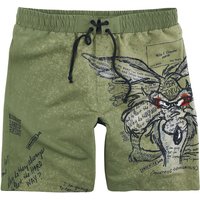 Looney Tunes Badeshort - Coyote - S bis XXL - für Männer - Größe L - oliv  - EMP exklusives Merchandise! von Looney Tunes