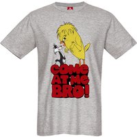 Looney Tunes Come At Me Bro Herren T-Shirt grau meliert von Looney Tunes