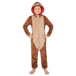 Looney Tunes Fleece Onesie für Kinder - Kuscheliger Bugs Bunny Jumpsuit - Taz Gemütlicher Schlafanzug Loungewear (Braun Taz, 9-10 Jahre) von Looney Tunes