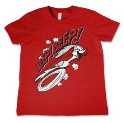 Looney Tunes Offizielles Lizenzprodukt BEEP BEEP Kinder T-Shirt - Rot 9/10 Jahre von Looney Tunes