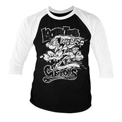 Looney Tunes Offizielles Lizenzprodukt Customs Baseball 3/4 Ärmel T-Shirt (Schwarz-Weiß), Medium von Looney Tunes