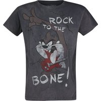 Looney Tunes T-Shirt - Tasmanian Devil - Rock To The Bone! - S bis 4XL - für Männer - Größe M - grau  - EMP exklusives Merchandise! von Looney Tunes