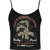 Looney Tunes Top - Coyote - Coffee - S bis 3XL - für Damen - Größe L - schwarz  - EMP exklusives Merchandise! von Looney Tunes