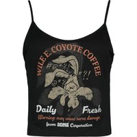 Looney Tunes Top - Coyote - Coffee - S bis 3XL - für Damen - Größe XL - schwarz  - EMP exklusives Merchandise! von Looney Tunes