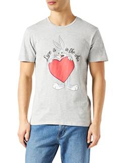 cotton division Herren Uxltgrpts001 T-Shirt, Grau meliert, XXL von Looney Tunes