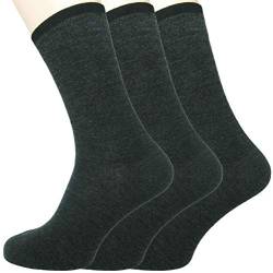 Loonysocks Herren 3 Paar Socken Ascona Merino Wolle, dunkelgrau,Gr.39-42 von Loonysocks