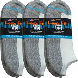Socken mit lockerer Passform (3 Stück) - Weiß - Large von Loose Fit Stays Up