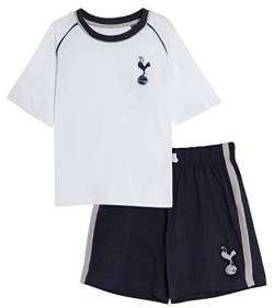 Kinder Tottenham Hotspur FC Kurz-Pyjama für Jungen und Fußballclub, kurze Hose + T-Shirt Gr. 11-12 Jahre, weiß von Lora Dora