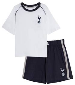 Kinder Tottenham Hotspur FC Kurz-Pyjama für Jungen und Fußballclub, kurze Hose + T-Shirt Gr. 9-10 Jahre, weiß von Lora Dora