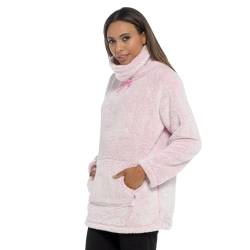 Lora Dora Damen Bettjacke aus Fleece, superweich, kuschelig, warm, mit dickem Kragen, rose, 42-44 von Lora Dora