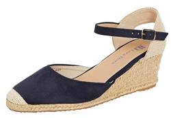 Lora Dora Damen Hessian Keilabsatz-Sandalen Marineblau mit Memory-Schaum, 39 EU von Lora Dora