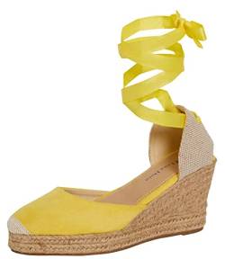 Lora Dora Womens Espadrille Wedge Sandals Lemon Yellow UK 3 von Lora Dora