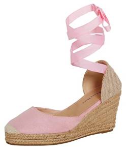 Lora Dora Womens Espadrille Wedge Sandals Pink UK 6 von Lora Dora