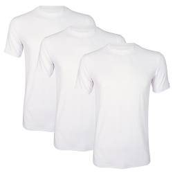 Lord 3er-Pack T-Shirt, Unterhemd, Kurzarm, Rundhals, Baumwolle und Elastan, Slimfit weiß M von Lord