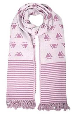 Lorenzo Cana Damenschal Schaltuch Baumwollschal Schal jacquard gewebt 100% Baumwolle geometrisches Muster Tuch Rosa Pink 78589 von Lorenzo Cana