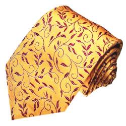 Lorenzo Cana - Herren Designer Krawatte aus 100% Seide - Orange Gelb Braun Floral Ranken - 42030 von Lorenzo Cana