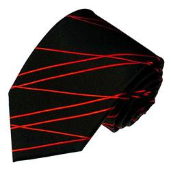 Lorenzo Cana - Marken Krawatte aus 100% Seide - Luxuskrawatte Schwarz Rot - 84569 von Lorenzo Cana