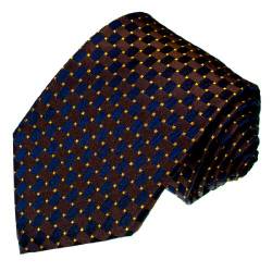 Lorenzo Cana - Marken Krawatte aus 100% Seide - Schlips Blau Gold Karos Punkte gepunktet - 12029 von Lorenzo Cana