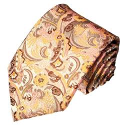 Lorenzo Cana - Marken Krawatte aus 100% Seide in den aktuellen Trendfarben - beige braun creme floral Paisley - 36005 von Lorenzo Cana