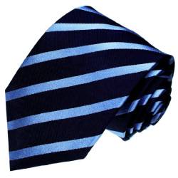 Lorenzo Cana - Marken Krawatte aus 100% Seide jacquard gewebt dunkelblau hellblau blau marineblau gestreift Streifen - 25026 von Lorenzo Cana