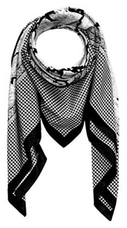 Lorenzo Cana Quadratisches XL Herren Tuch Baumwolle kombiniert mit Seide 110 x 110 cm Naturfaser Marken Schaltuch Halstuch Hahnentritt Paisley von Lorenzo Cana