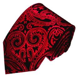 Lorenzo Cana - Rot Schwarz Paisley Krawatte aus 100% Seide - Paisley Barock Muster - 84384 von Lorenzo Cana