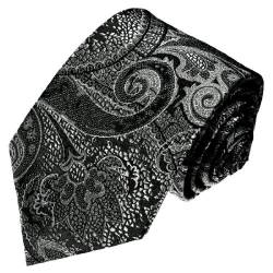 Lorenzo Cana - exklusive Seidenkrawatte - Silber Grau silbergrau schwarz Paisley - Krawatte aus 100% Seide - 36038 von Lorenzo Cana