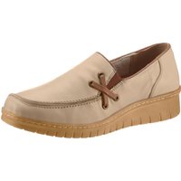 Sieh an! Damen Slipper beige von Loretta