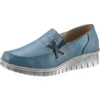 Sieh an! Damen Slipper jeansblau von Loretta