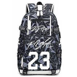 Lorh's store Basketball Spieler Sterne J-ordan leuchtende Rucksack Reise Student Rucksack Fans Bookbag für Männer Frauen (G-Muster 1) von Lorh's store