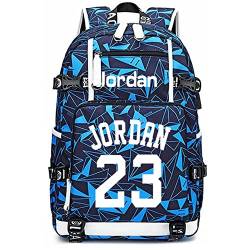 Lorh's store Basketball Spieler Sterne J-ordan leuchtende Rucksack Reise Student Rucksack Fans Bookbag für Männer Frauen (NB-Muster 1) von Lorh's store