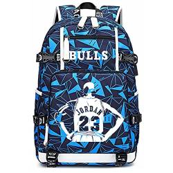 Lorh's store Basketball Spieler Sterne J-ordan leuchtende Rucksack Reise Student Rucksack Fans Bookbag für Männer Frauen (NB-Muster 2) von Lorh's store