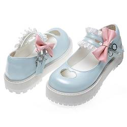 Lorie & Knight Mary Jane Flache Schuhe mit herzförmigem Herzmotiv, Japanisches Design von Lorie & Knight