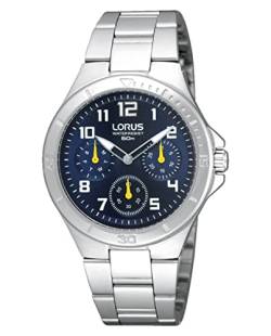 LORUS Herren Chronograph Quarz Uhr mit Edelstahl Armband RP653BX9_Azul von Lorus