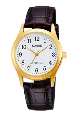Lorus Classic First Price Damen-Armbanduhr Analog Quarz mit Lederarmband RRX20HX9 von Lorus