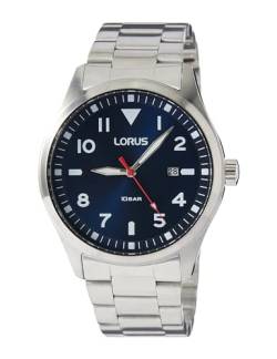 Lorus Herren Analog Quarz Uhr mit Metall Armband RH925QX9, Blau von Lorus