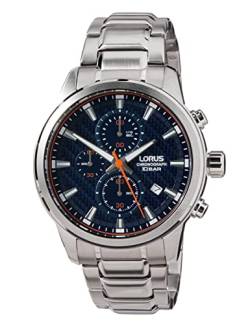 Lorus Herren Analog Quarz Uhr mit Metall Armband RM329HX9, Blau von Lorus