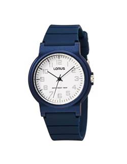 Lorus Jungen Analog Quarz Uhr mit Silicone Armband RRX35GX9, Blau von Lorus
