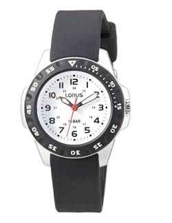 Lorus Jungen Analog Quarz Uhr mit Silikon Armband RRX53HX9, Schwarz von Lorus