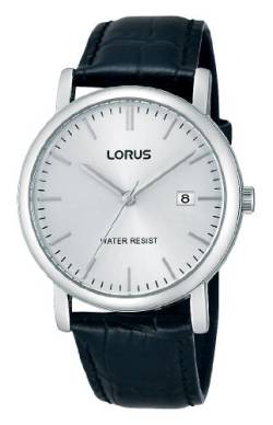 Lorus Klassik Herren-Uhr mit Palladiumauflage und Lederband RG839CX9 von Lorus